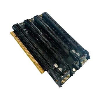PCIE3.0 x16 1 до 4 разширителна карта PCIe-бифуркация x16 до X4X4X4X4 Захранване Gen3 Сплит карта Splitter Card
