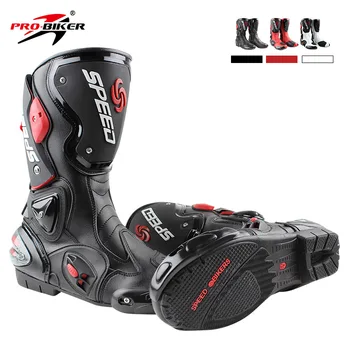 PRO-BIKER Speed Classic Motorcycle Shoe Racing Off-road Boots Knight Boots for Men and Women
