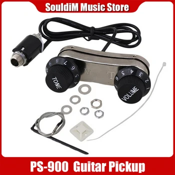 PS700 Акустична китара Пасивна EQ предусилвателна пиезо пикап с 500K 1 Volume 1 Копче за контрол на скоростта на тона