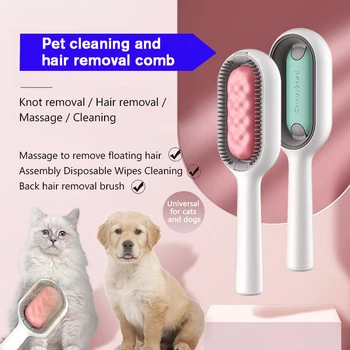 Pet Deshedding Brush Cat Dog Hair Remover Grooming Brush Силиконов препарат за отстраняване на коса Инструменти за масаж Гребен за епилация
