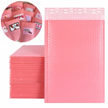Pink Black Bubble Bags Самозапечатващи се подплатени пликове Подаръчна чанта Стоки/Подаръци/Пликове/Бижута Пакет Чанта Балон Мейлъри за бизнеса