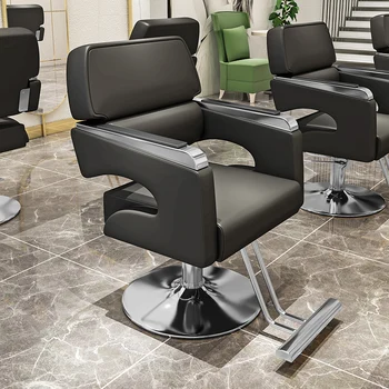Portable бръснарница салон стол Hidraulic крак луксозен бръснар салон стол фризьорство красота Cadeira де Barbeiro мебели
