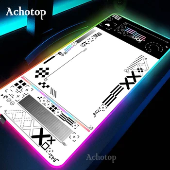 Printstream RGB геймърска подложка за мишка Голяма LED геймърска подложка за мишка XL Подложка за бюро Светеща подложка за мишка XXL Големи подложки за клавиатура Килим с подсветка