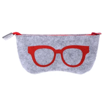 Protable Zipper очила Слънчеви очила за калъф чанта кутия съхранение филц очила за случай слънчеви очила чанта