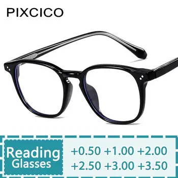 R57144 Дамска мода нит очила за четене мъже овални ретро tr90 оптичен пресбиопичен спектакъл диоптричен +50 +100 +300