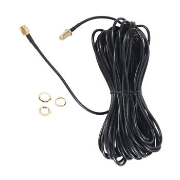 RP - SMA Мъжки към женски конектор за Wifi антена Удължителен кабел черен 10 M