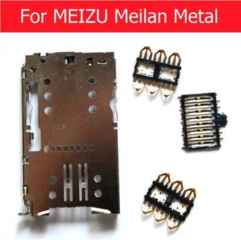 SIM карта слот притежател конектор за Meizu Pro 5 SIM карта слот гнездо адаптер за Meizu M2 M3 мини мейлан Метална тава за четец на SIM