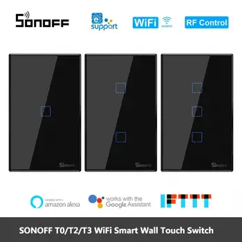 SONOFF T0/T2/T3 US 1/2/3Gang WiFi Smart Wall Touch Switch TX ALL Интелигентен дом Гласов контрол чрез Alexa Google Home Ewelink App