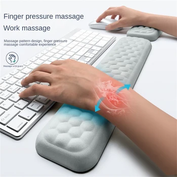 Slow Rebound Memory Foam Wrist Pad Mouse Pad Pad Keyboard Hand Rest Силиконова мишка Wrist Rest Gaming за офис игри