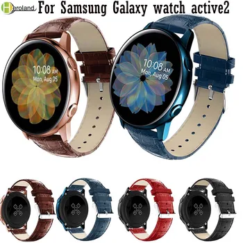 Sport 20mm мека кожа Watch Band За Samsung Galaxy часовник active2 40mm 44MM Smart Wristbands Каишка за часовник за Amazfit GTR 42mm