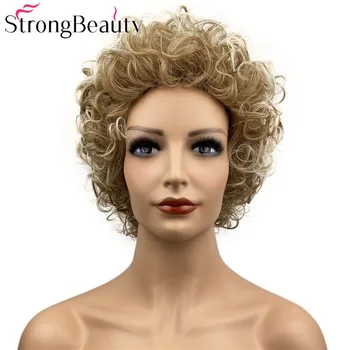 StrongBeauty къса къдрава перука дамски перуки топлоустойчиви синтетична коса