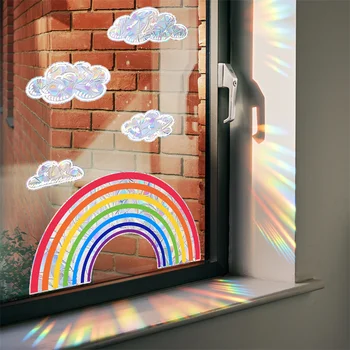 Sun Catcher Rainbow прозорец стикер за момичета стая дъга прозорец огледало стикер спалня дъга призми слънчева светлина стикер дома декор