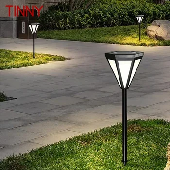TINNY Външна съвременна проста лампа за косене на трева Черно LED осветление Водоустойчив дом за Вила Гардън