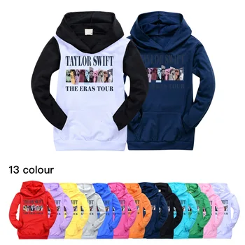Taylor Swift The Eras Tour Hoodies Pullover Girls Fashion Sweatshirt Autumn and Spring Clothing Boys Jogging Anime Top 2-16Y