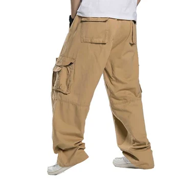 Trendy Plus Suze Cargo Pants Men Casual Loose Baggy Trousers Wide Leg Hiphop Harem Streetwear Clothing