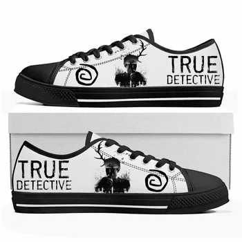 True Detective Low Top Sneakers Mens Womens Teenager Canvas High Quality Sneaker Casual Custom Made Shoes Customize DIY Shoe