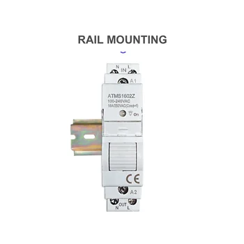 Tuya Smart Life ZigBee 16A Din Rail 1P превключвател KWh метър с таймер за енергиен монитор Приложение за поддръжка на дистанционно управление