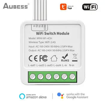 Tuya WiFi 1/2/3/4 Gang Smart Switch модул с двупосочен контрол Интелигентен живот Smart Home работи с Alexa Google Home Yandex Алис