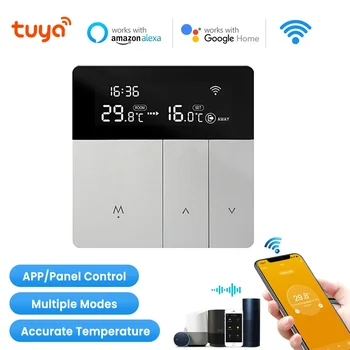 Tuya WiFi интелигентен термостат температурен контролер 100-240 V Tuya APP дистанционно управление работа с Alexa Google Home Yandex Алис