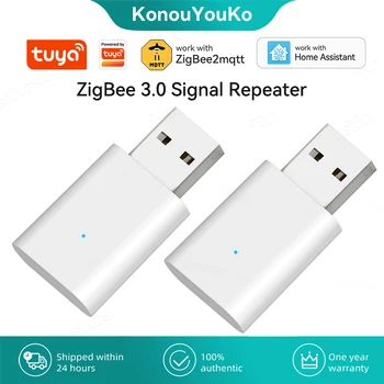 Tuya Zigbee 3.0 сигнал ретранслатор USB сигнал усилвател удължител за интелигентен живот домашен асистент ZigBee2MQTT жилищна автоматизация