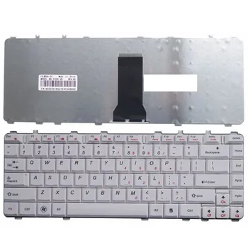 US White Нов английски Замяна на клавиатурата на лаптопа за Lenovo Y450 Y550 V460 B460 Y460 20020 Ideapag Y450 Y450A Y450G Y550 Y550A