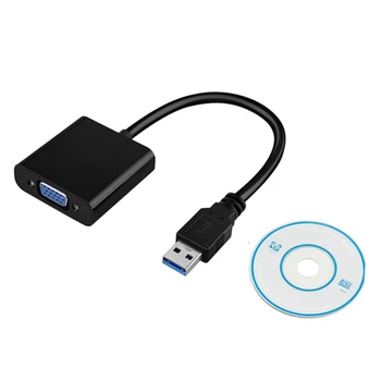  USB към VGA конвертор проектор конверсия кабел USB3.0 към VGA интерфейс външна графична карта разширение дисплей дисплей данни кабина