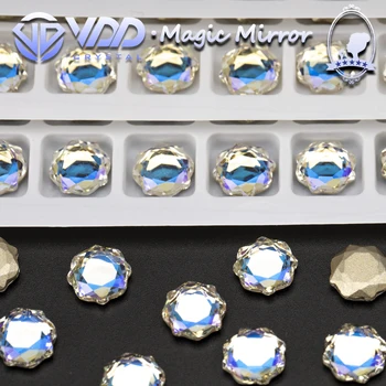 VDD 20/72Pcs 8mm кръг AAAAA най-високо качество стъкло фантазия кристали кристал плосък обратно блясък камъни за нокти изкуство DIY аксесоари