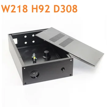 W218 H92 D308 DIY DAC декодиране Shell златен панел анодизиран алуминиев усилвател на мощност шаси предусилвател усилвател тръба жилища слушалки PSU