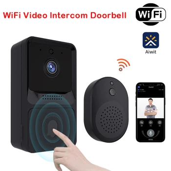 WiFi видео домофонна камера за звънец на вратата външна безжична звънец на вратата захранвана от батерии домашна сигурност видео аларма с безплатна облачна услуга