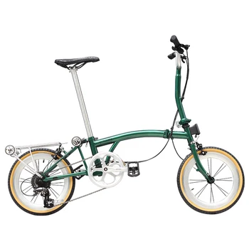 Xiaobu HITO Сгъваем велосипед, супер лек, преносим, с променлива скорост, ретро стил, 16 инча, 349