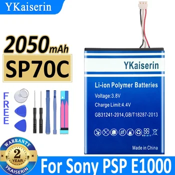 YKaiserin Резервна батерия SP70C 2050mAh за Sony PSP E1000 E1002 E1004 E1008, импулсни безжични слушалки 7.1 Bateria + инструменти