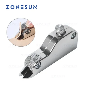 ZONESUN Ръчна многофункционална многофункционална регулируема неръждаема стомана DIY кожа занаятчийски инструмент V-тип Groover изкопна машина