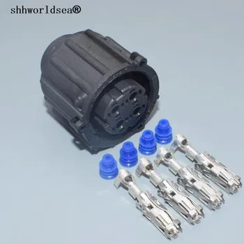 shhworldsea 4pin 2.5mm кръг женски водоустойчив автомобилен електрически щепсел запечатан конектор за автоматичен кабел