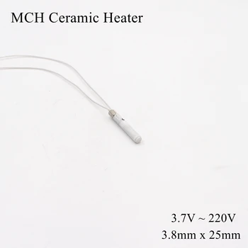 φ 3.8mm x 25mm 5V 12V 110V 220V MCH металокерамичен нагревател тръба висока температура алуминиев оксид електрически нагревател прът тръба HTCC сух