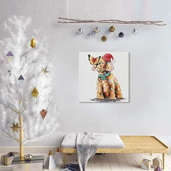 Абстрактна текстура дебело изкуство ръчно рисувани животински домашни любимци куче маслена живопис картина стена декорация платно изкуство без рамка като подарък