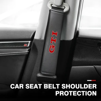 Автомобилен предпазен колан Кожена предпазна подложка за защита на рамото за Volkswagen VW Jetta Golf4 5 6 Beetle CC B5 B6 B7 EOS GTI MK2