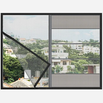Адаптивни размер анти-комари прозорец екран самозалепващ прозорец мрежа против комари лято насекоми доказателство врата мрежа против комари за прозорци