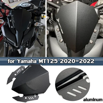 Аксесоари за мотоциклети Алуминиево предно стъкло за Yamaha MT125 MT-125 2020 2021 MT 125 Ветробрани Обтекател на фаровете