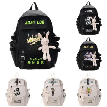Аниме JoJo's Bizarre Adventure Golden Experience Backpack Тийнейджъри Ученическа чанта Cosplay Cartoon Shoulder Travel Bags Подарък