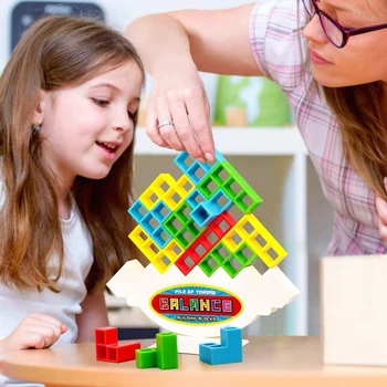 Баланс Подреждане Настолни игри Деца Възрастни Кула Блок Играчки за семейни партита Игри за пътуване Момчета Момичета Пъзел Buliding блокове играчка