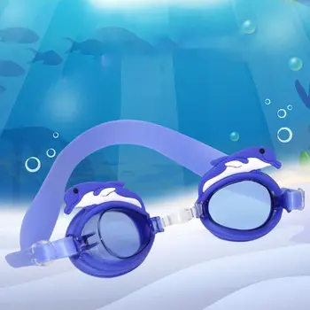 Безплатен защитен калъф Унисекс Анти мъгла Без изтичане Бански очила Детски очила за плуване с тапи за уши Детски очила за плуване