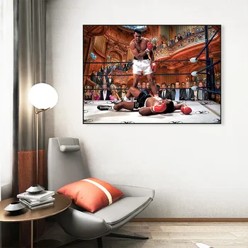 Боен клуб Плакат Боксьор Тайсен Вълкът от Уолстрийт композитни платно живопис картина за модерен дом хол декорация