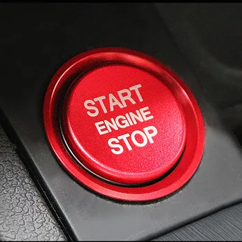 Бутон за автомобилен двигател Сменете капака Старт Стоп Ключ за запалване на кола Стикер за дупка Декорация за ново Audi A4L A6L Q5L A5 A7