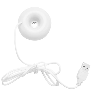 Бял овлажнител за понички USB офис настолен мини овлажнител преносим творчески пречиствател на въздуха бял