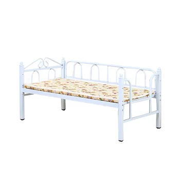 Бяло единично метално легло детско легло метално легло за детска спалня