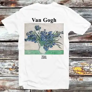 Винсент Ван Гог ириси 1890 боя изкуство тениска реколта ретро