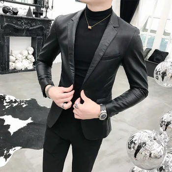 Висококачествена есенна и зимна мода с красива корейска версия Casual Jacket Suit Single West Men's Slim-fit Suit M-4XL