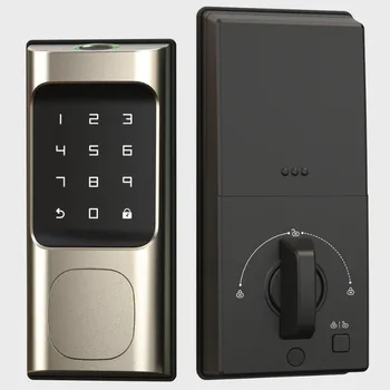 Водоустойчива външна врата Wifi цифрова предна ключалка за заключване на вратата Интелигентна електронна клавиатура Начало Smart Deadbolt Lock Finger Print
