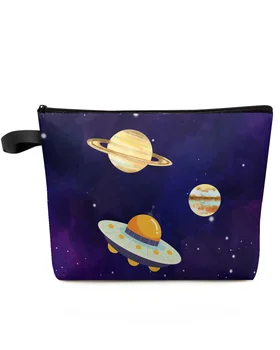 Вселена Звездно пространство Планета грим чанта торбичка пътуване Essentials дама жени козметични чанти тоалетна организатор съхранение молив случай