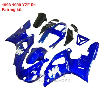 Всички сини обтекатели За YAMAHA YZF R1 1998 1999 модел 98 99 ( Glossy ) yzfr1 Най-продаван Abs Обтекател комплект CN34